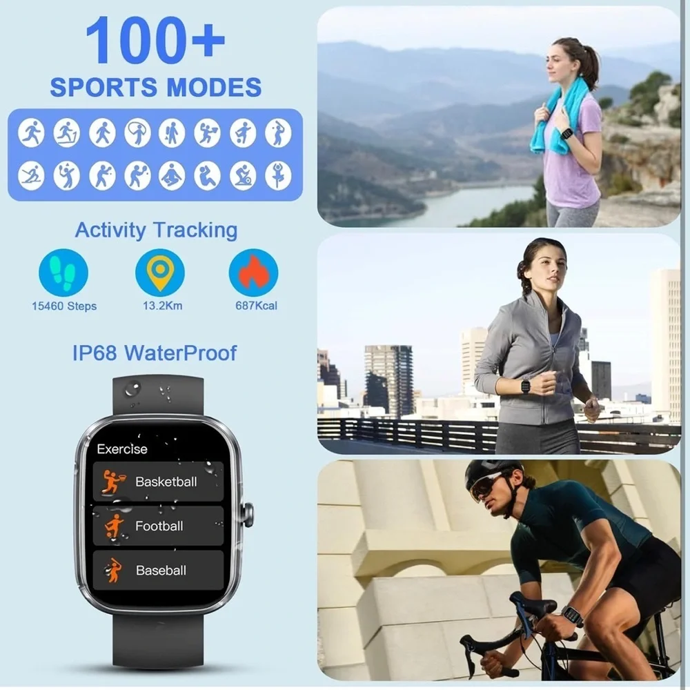 Smartwatch for Men Women (Answer/Make Call), Fitness Tracker